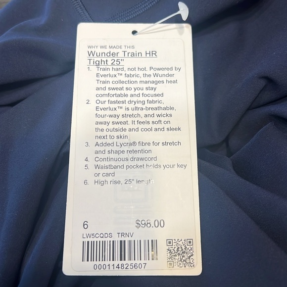 Lululemon Wunder train HR tight 25”L - Picture 5 of 8